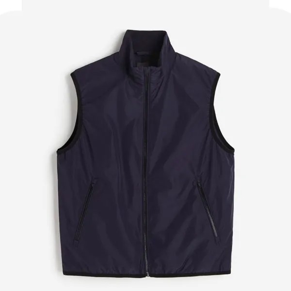 Жилет H&M Regular Fit Fleece-lined, темно-синий
