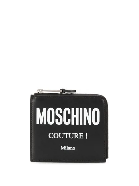 Moschino кошелек на молнии с логотипом Couture