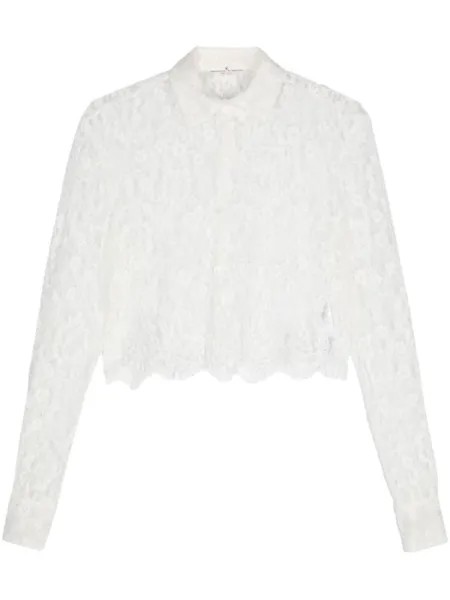 Ermanno Scervino укороченная кружевная рубашка, белый