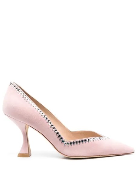 Stuart Weitzman туфли с кристаллами, розовый