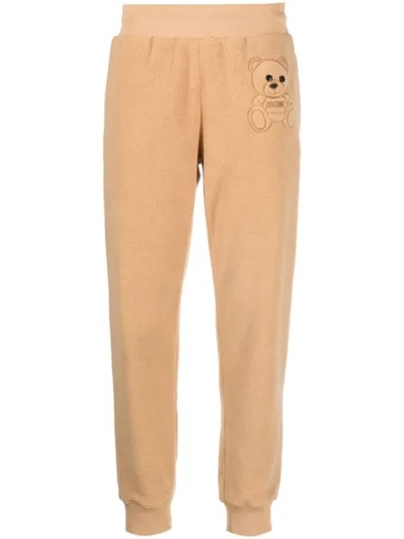 Moschino укороченные брюки Teddy Bear, нейтральный цвет