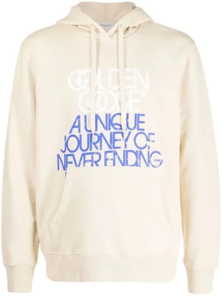 Golden Goose худи с логотипом, нейтральный цвет