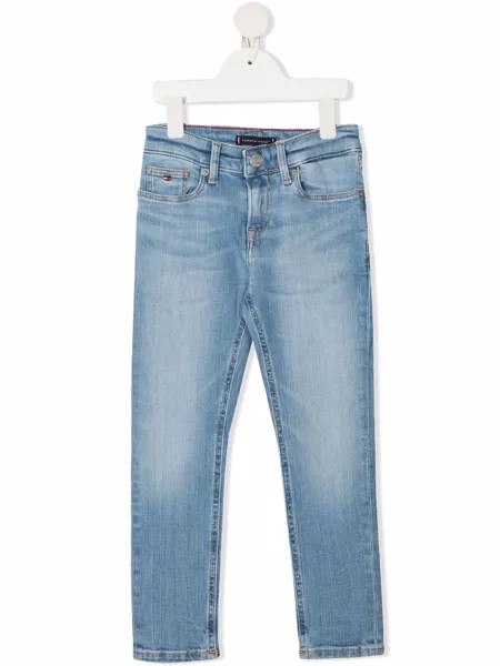 Tommy Hilfiger Junior джинсы скинни с эффектом потертости