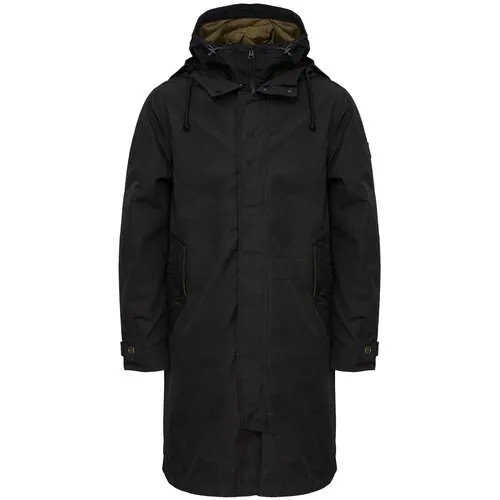 Куртка SCOTCH & SODA, демисезон/лето, силуэт прямой, карманы, капюшон, размер 50, черный
