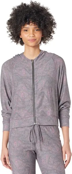 Худи Chaser Cozy Knit Long Sleeve Batwing Zip-Up Hoodie with Rib, цвет Paisley Print