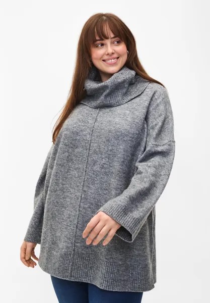 Свитшот Zizzi, цвет medium grey melange