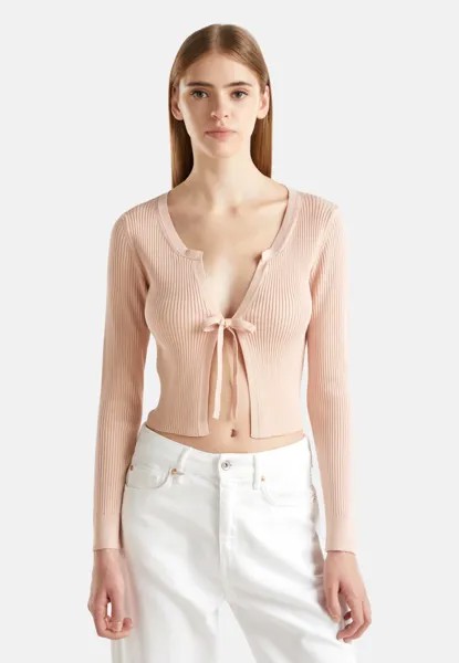Кардиган CROP United Colors of Benetton, розовый