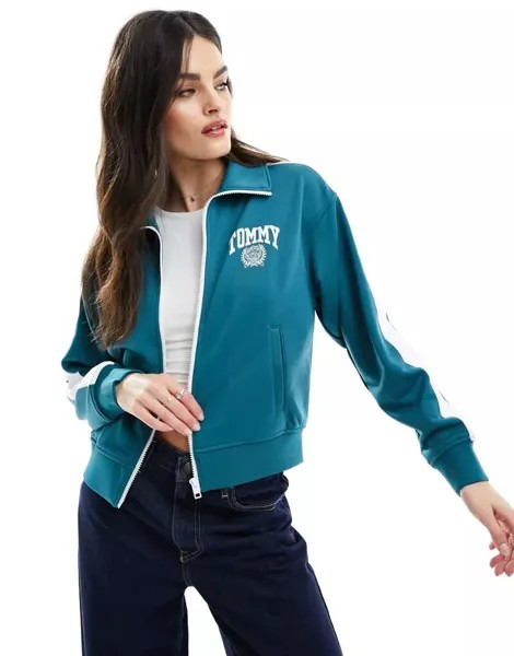 Бирюзовая спортивная куртка Tommy Jeans