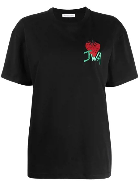 JW Anderson strawberry-embroidered T-shirt