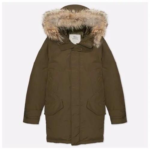 Мужская куртка парка Woolrich Polar High Collar Fur чёрный , Размер XXL
