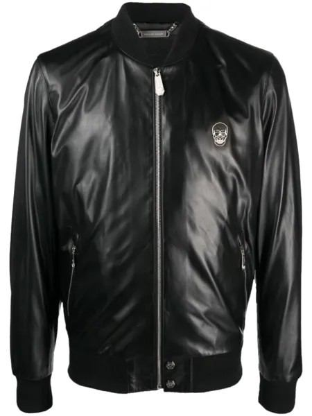 Бомбер с декором Skull Philipp Plein, черный