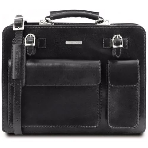 Кожаный портфель Tuscany Leather Venezia TL141268 Черный