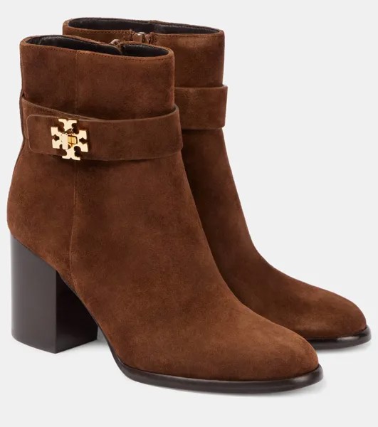 Замшевые ботильоны T Lock Tory Burch, цвет mustang