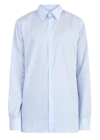 Рубашка из поплина Wrinkle Free с принтом бело-голубую в полоску