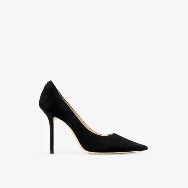 Love 100 замшевые туфли с острым носком Jimmy Choo, черный