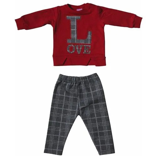 Комплект одежды  BABY SPORT для девочек, брюки и джемпер, размер 86
