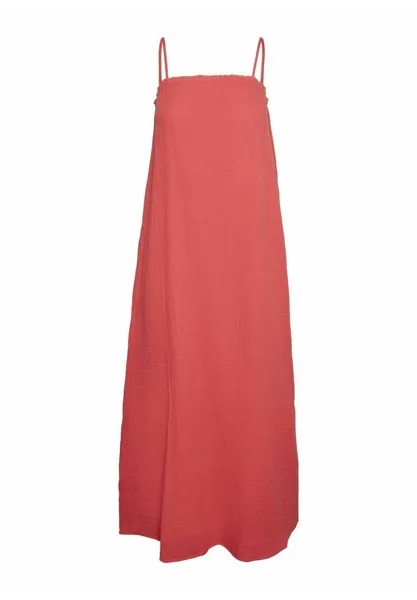 Длинное платье VMNATALI LANGES Vero Moda, коралл