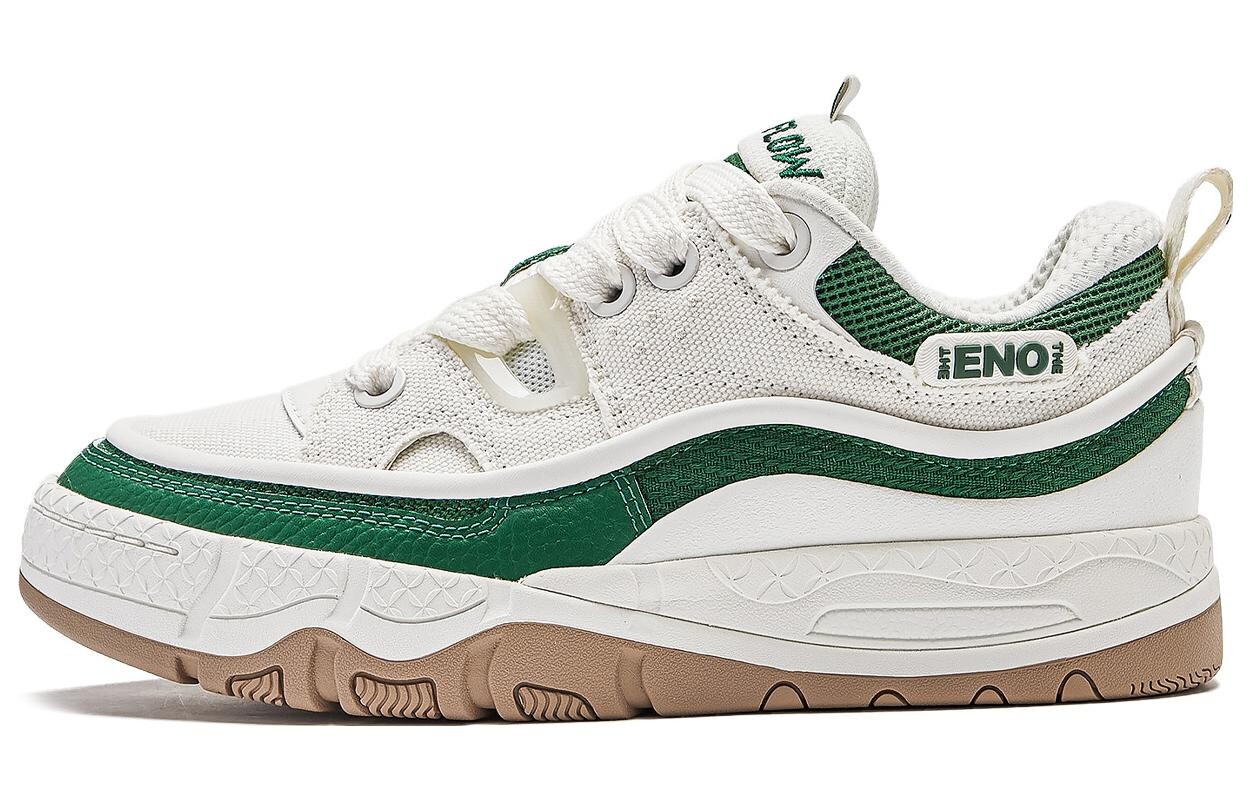 Кроссовки LINING Lifestyle Shoes Women's Low-top Cloud White / Spruce Green, зеленый