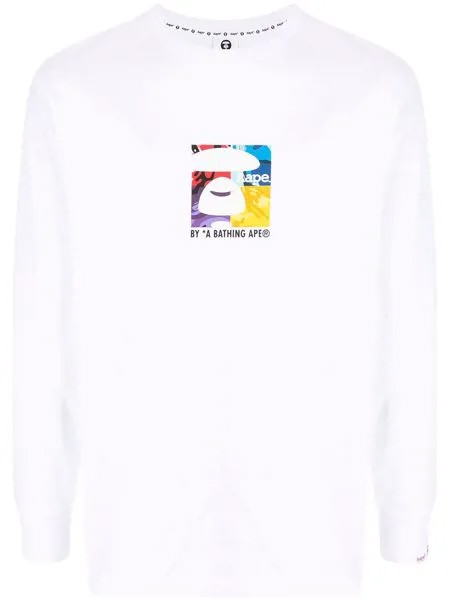 AAPE BY *A BATHING APE® футболка с длинными рукавами и логотипом