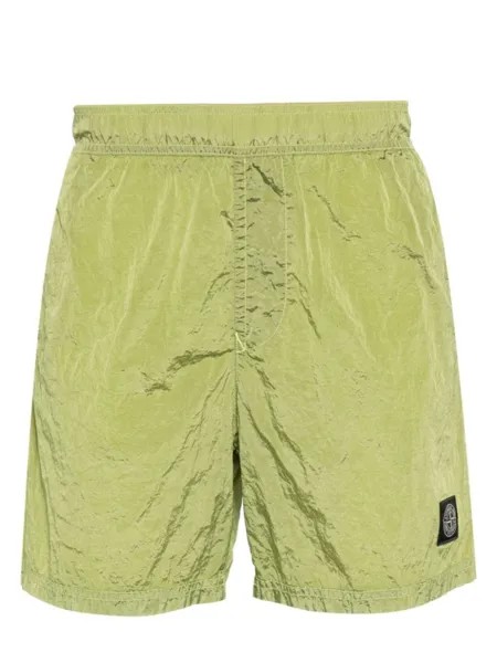 Stone Island плавки-шорты с аппликацией Compass, зеленый