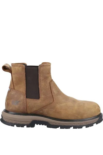Экспозиционные кожаные защитные ботинки Caterpillar, коричневый