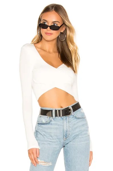 Топ superdown Matilda Wrap Crop, белый