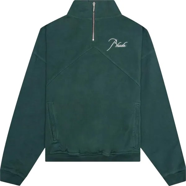 Толстовка Rhude Quarter Zip 'Hunter Green', зеленый