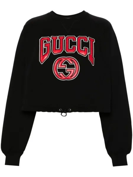 Gucci толстовка с логотипом, черный