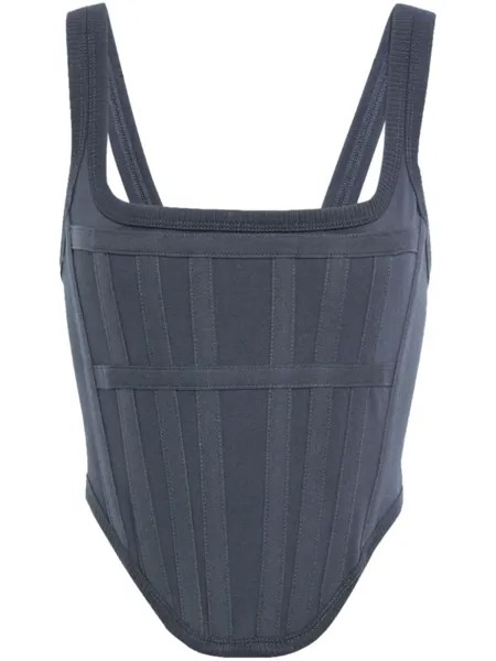 Топ-корсет из органического хлопка Dion Lee, серый