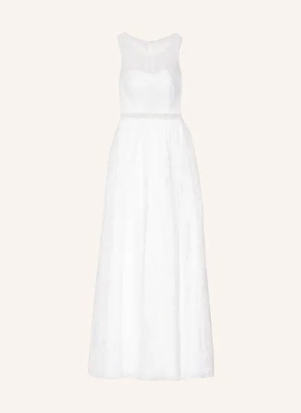 Кружевное вечернее платье Unique, белый