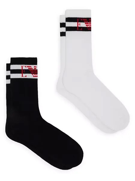 Спортивные короткие носки, 2 пары Emporio Armani, черный
