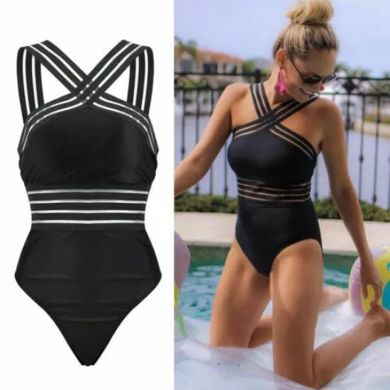 Женщины цельный Сексуальный Купальник Купальники Beachwear Push-Up Бикини Купание Монокини