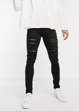 Черные джинсы скинни Criminal Damage-Черный цвет