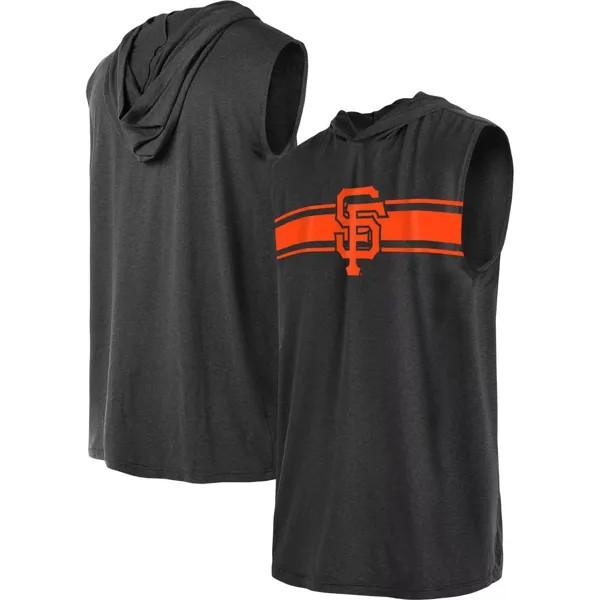 Мужской черный пуловер с капюшоном без рукавов San Francisco Giants New Era