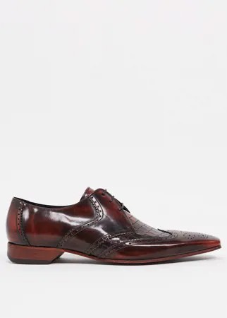 Коричневые ботинки на шнуровке из крокодиловой кожи Jeffery West Escobar-Коричневый цвет