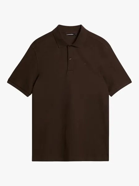 Хлопковая рубашка-поло Troy J.Lindeberg, коричневый