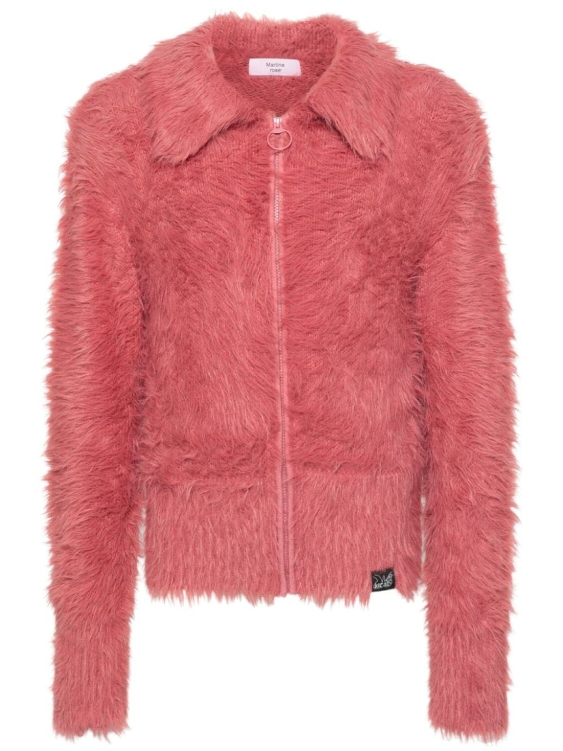 Martine Rose фактурный кардиган на молнии, розовый
