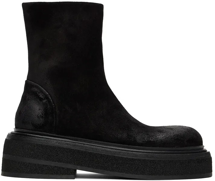 Черные замшевые ботинки Zuccone Marsèll