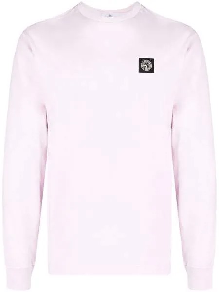 Stone Island футболка с длинными рукавами и нашивкой Compass