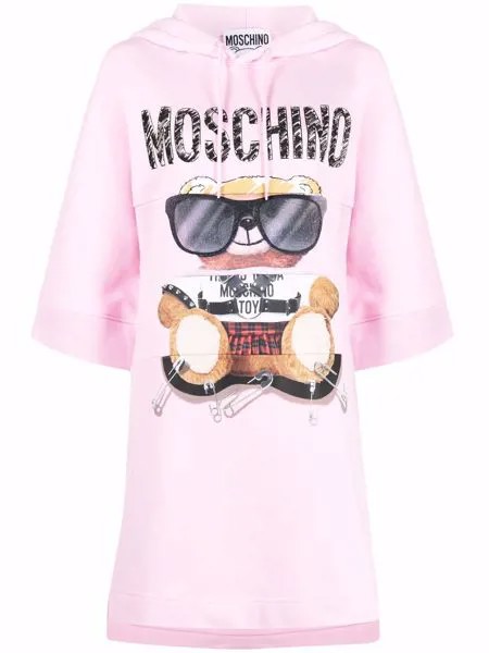 Moschino платье-свитер с принтом