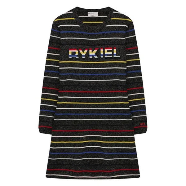 Платье из хлопка и шерсти Sonia Rykiel Enfant