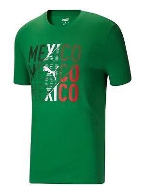 Мужская зеленая футболка с коротким рукавом с логотипом PUMA XXL