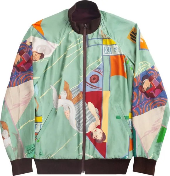 Бомбер Pre-Owned Yohji Yamamoto Vintage Silk Reversible Bomber 'Multicolor', разноцветный