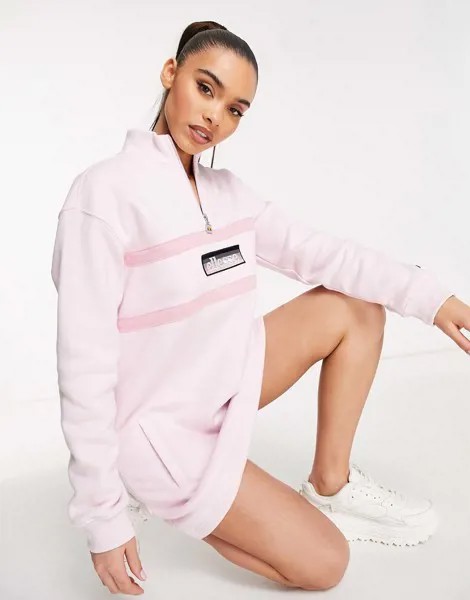 Розовое платье с короткой молнией ellesse-Розовый цвет