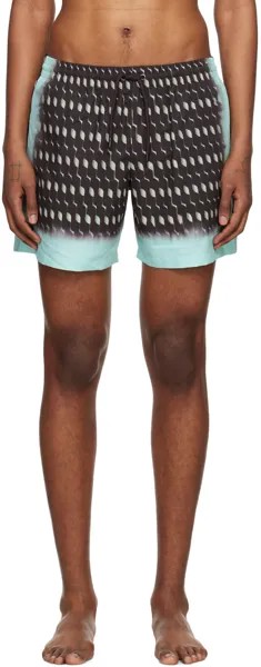 Коричневые шорты для плавания с принтом Dries Van Noten, цвет Brown