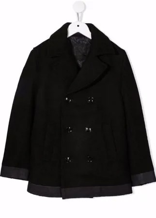 Diesel Kids двубортное пальто JWax