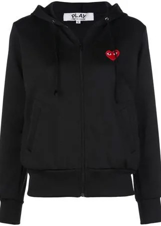 Comme Des Garçons Play худи на молнии с нашивкой