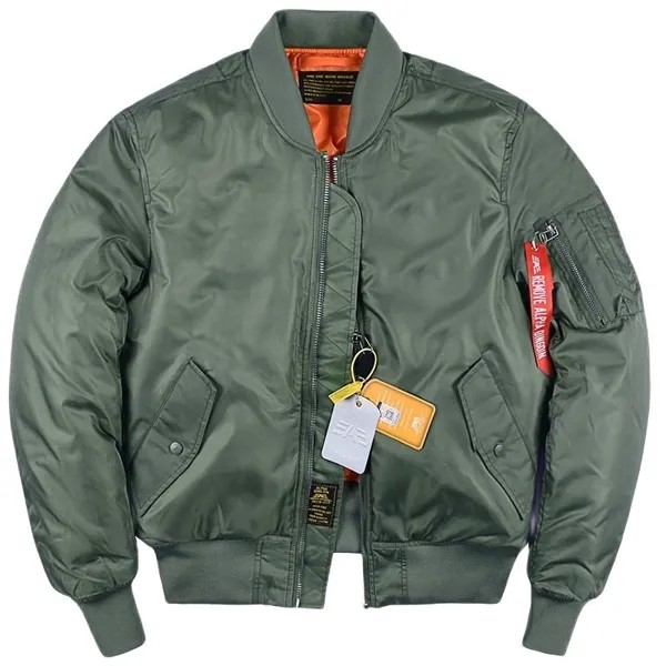 Куртка-бомбер MA1 Мужская, толстая армейская куртка с подкладкой в стиле милитари, пилот-Авиатор, бейсбольная куртка-бомбер