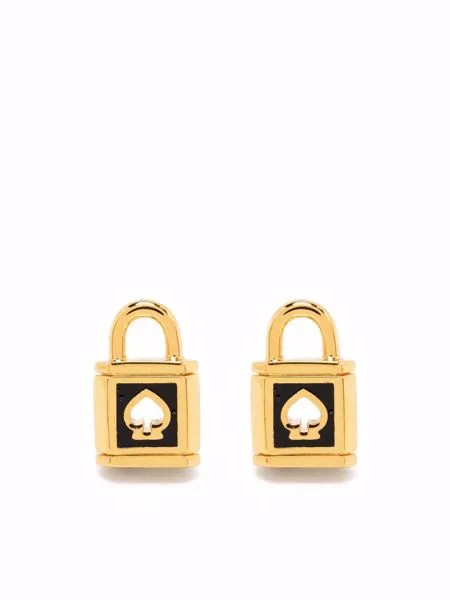 Kate Spade эмалированные серьги Lock and Spade