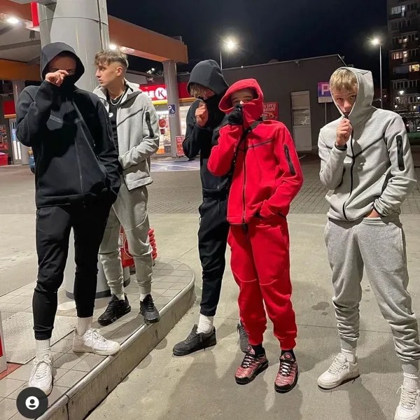 Мужской спортивный костюм Tech Fleece, однотонная хлопковая Модная брендовая зимняя толстовка, унисекс костюм для бега, мужской комплект из свитшота и штанов